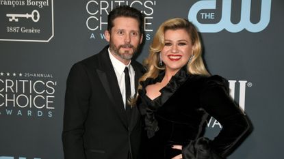 Kelly Clarkson and Brandon Blackstock attend the 25th Annual Critics' Choice Awards at Barker Hangar on January 12, 2020 in Santa Monica, California