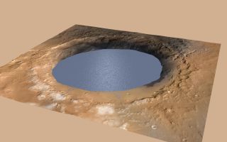 Gale Crater on Mars, which NASA's Curiosity rover is exploring, used to contain a lake that was exposed to the ultraviolet radiation incident on the surface of the red planet, and which may contain evidence for past life.