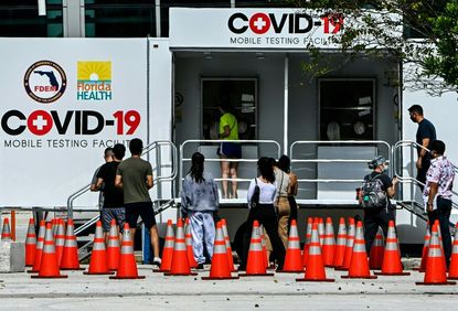 Mobile COVID-19 testing in Florida.