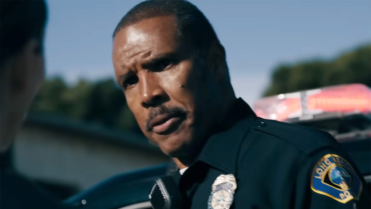 Eriq La Salle in a police uniform in On Call on Amazon.