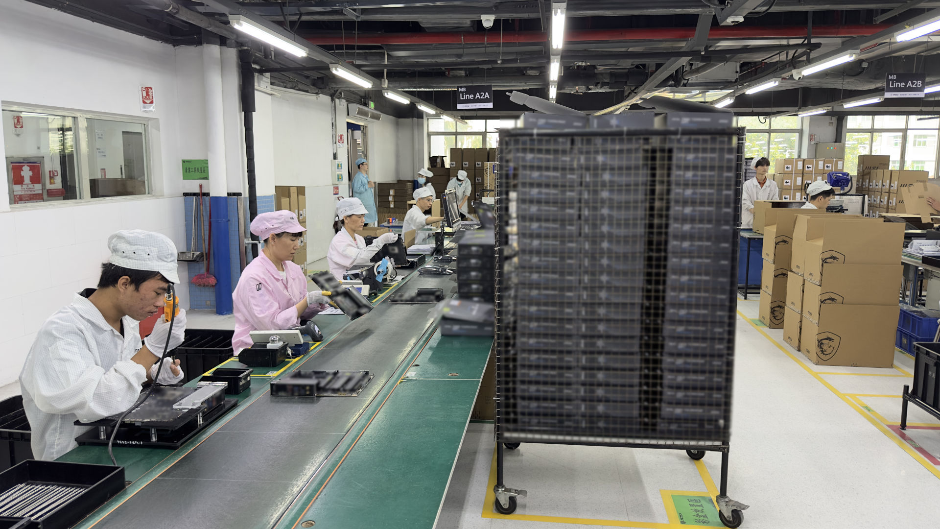 A photo of MSI Shenzhen motherboard manufacturing facility