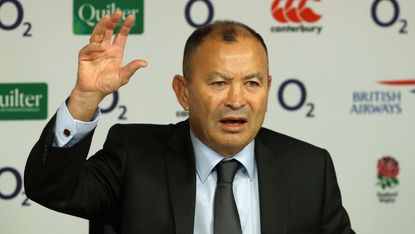 Eddie Jones faces the media after announcing his England squad for the autumn internationals
