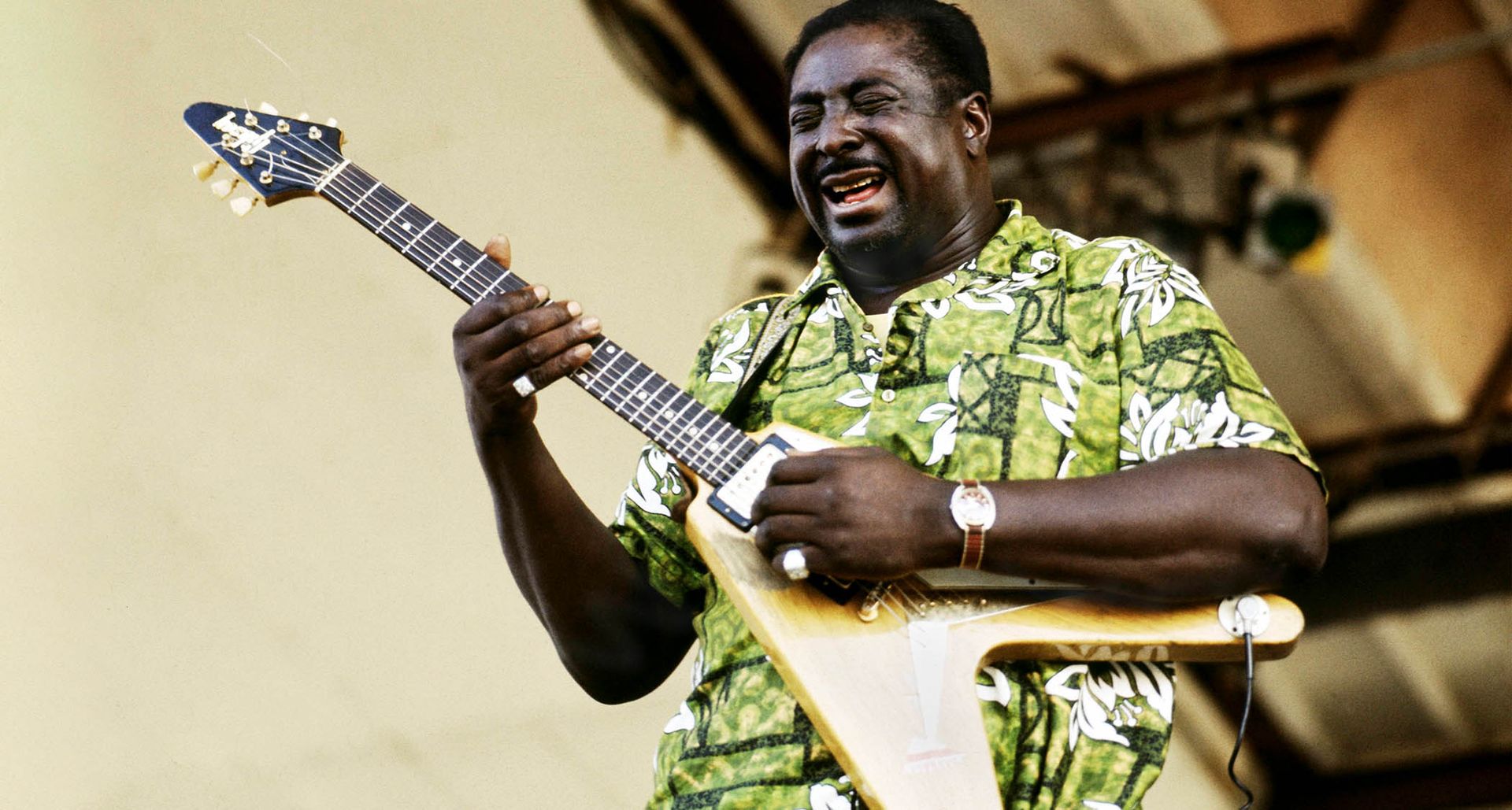 Albert King plays at the Newport Jazz Festival in 1970