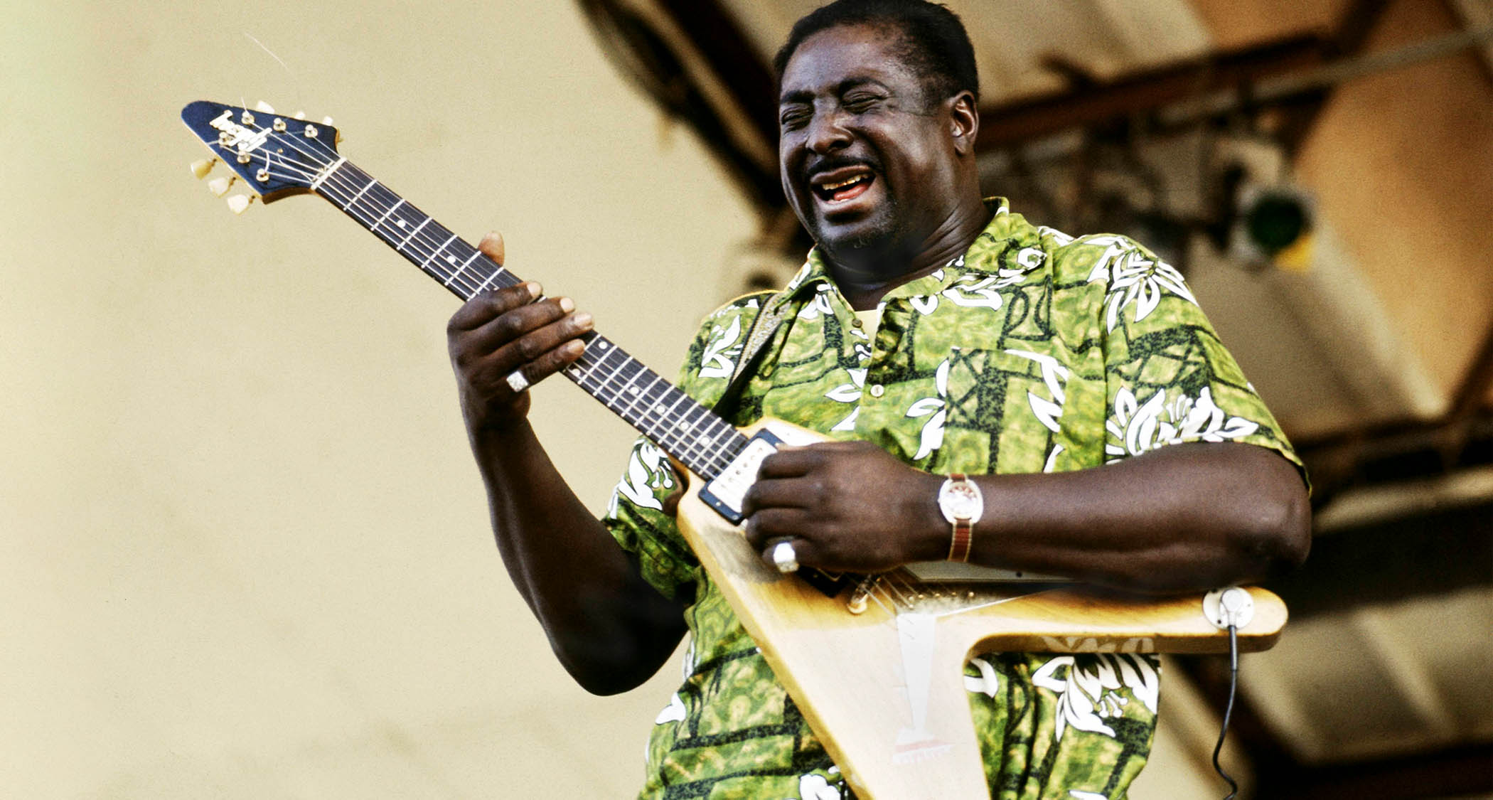 Albert King plays Newport Jazz Festival in 1970.