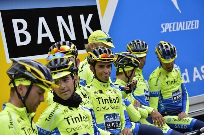 Tinkoff-Saxo squad gets ready for a pre-Tour spin in Leeds