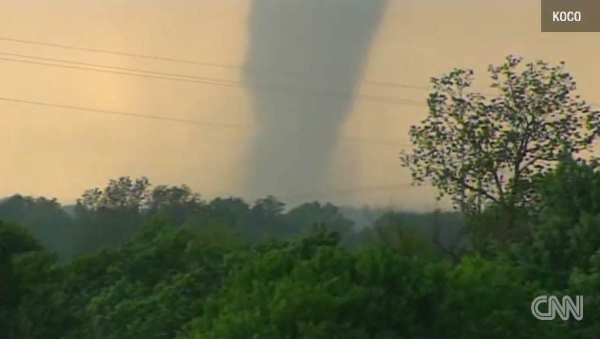 A tornado touches down in Oklahoma City, Okla., on May 20, 2013.