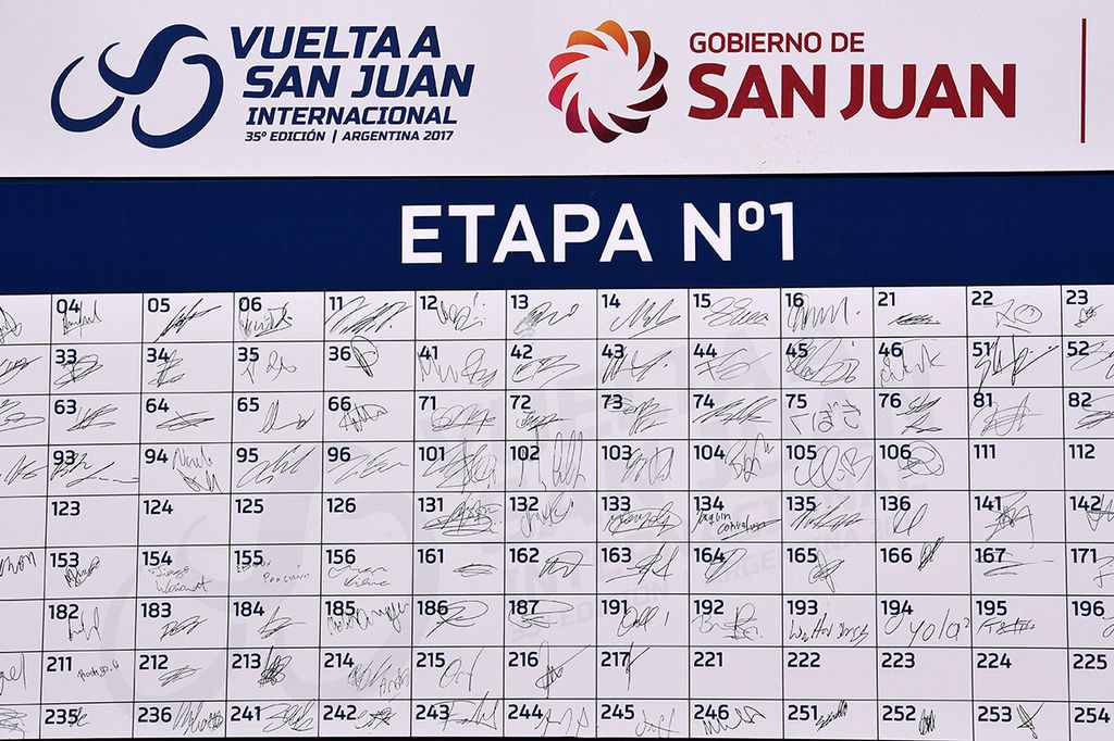 All riders signed on for stage 1