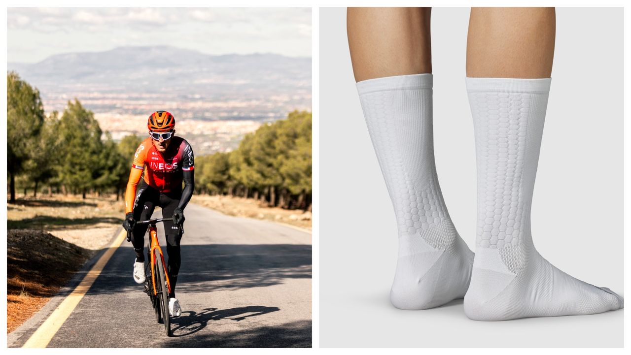 Quoc M3 Air shoes (L) GripGrap aero socks (R)