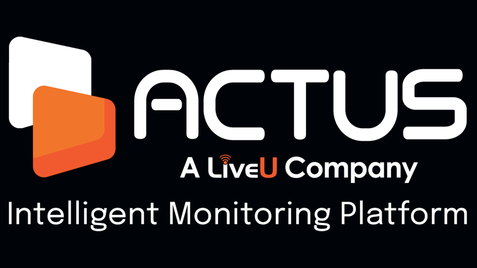 Actus Digital logo white on black