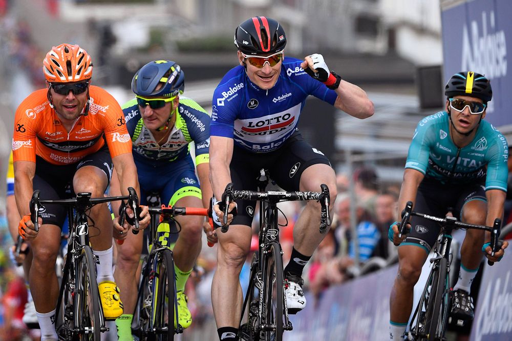 Andr&eacute; Greipel (Lotto Soudal) wins stage 2 of the Belgium Tour
