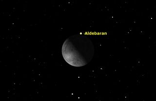 Aldebaran and the Moon, September 2015
