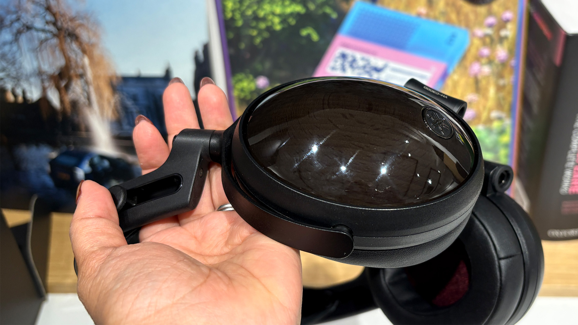 Close up on Yamaha YH-C3000 over-ear headphones