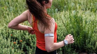 Woman wearing Coros Heart Rate Monitor