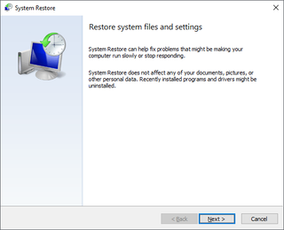 Windows' built-in System Restore tool can usually roll your PC and OS back to an earlier state.
