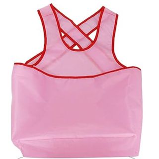 pink and red laundry apron 