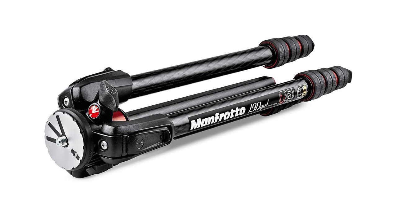 Manfrotto 190 Go! Tripod review: image shows collapsed tripod