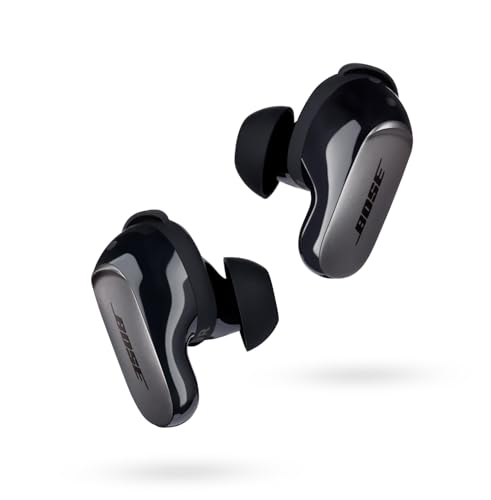 Bose Quietcomfort Ultra Bluetooth Earbuds, Wireless Earbuds With Spatial Audio and World-Class Active Noise Cancellation, Deep Bass, Up to 6 Hours of Playtime, Black