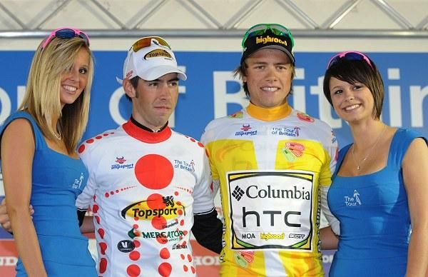 The fain classification winners: Thomas De Gendt (TopSport - mountains), Edvald Boasson Hagen (Columbia-HTC - overall)