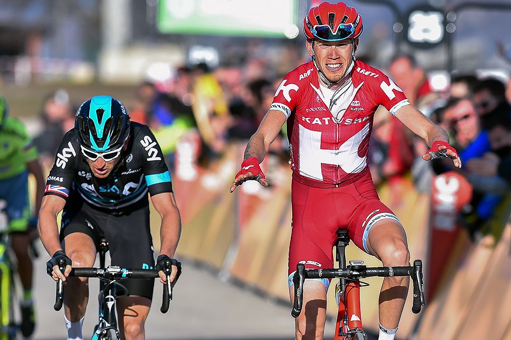 Ilnur Zakarin takes the win ahead of Geraint Thomas and Alberto Contador.