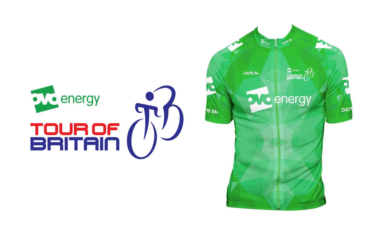 It's a green leader's jersey for the 2017 Tour of Britain