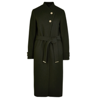 Khaki Belted Wrap Coat, £90 | River Island