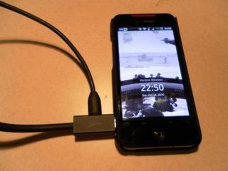 Front view with charging cable