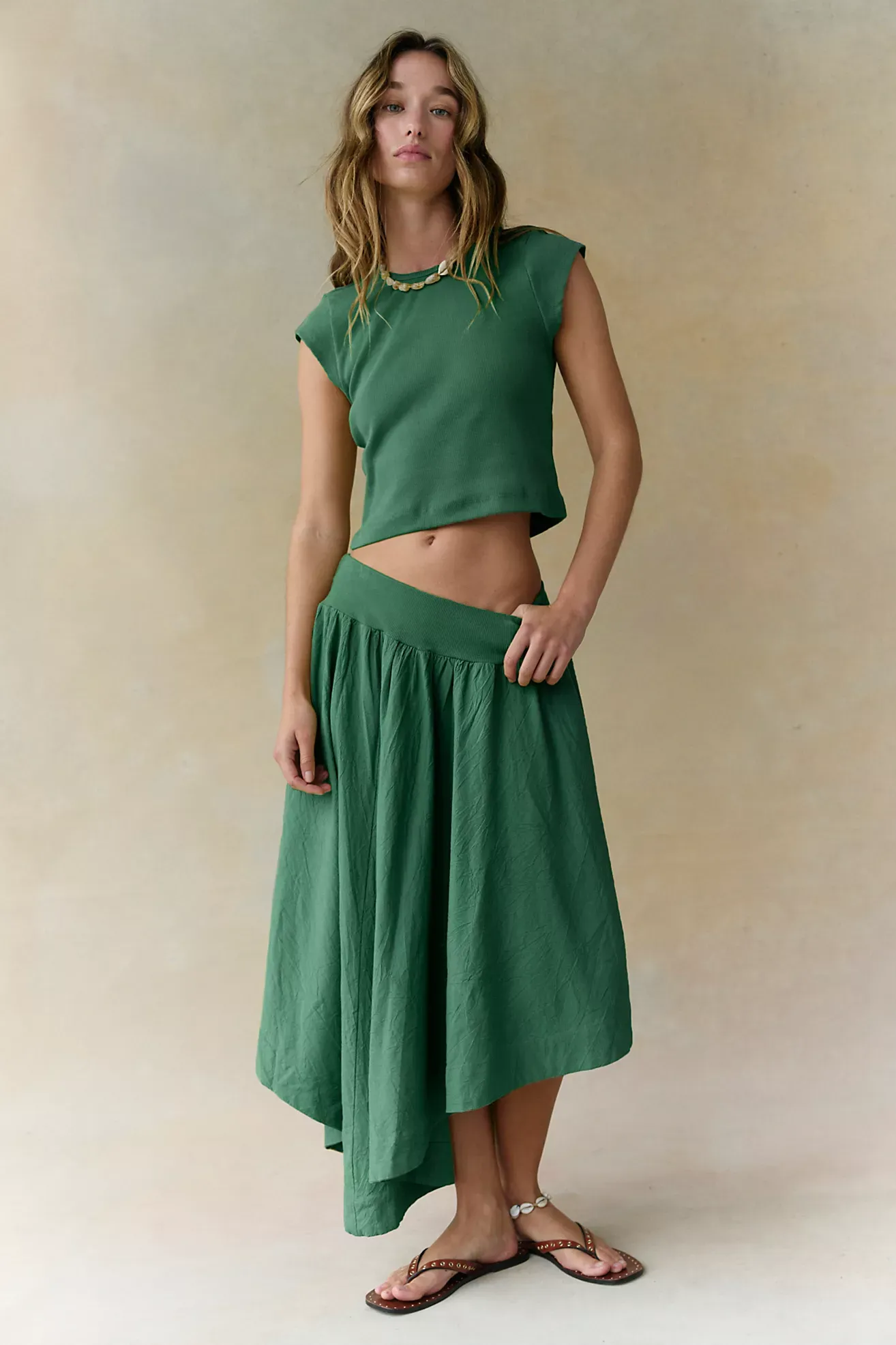 Free People Annette Tee Skirt Set.