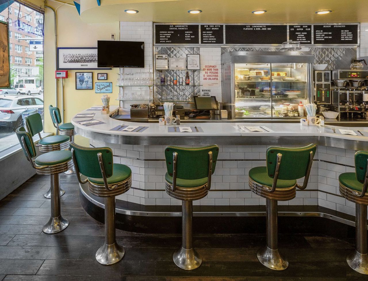 Interior of EJ's Luncheonette, New York.