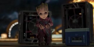 Baby Groot looking surprised