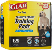 Glad for Pets Black Charcoal Puppy Pads |RRP: $34.99 | Now: $17.00 | Save: $17.99 (51%) at Amazon