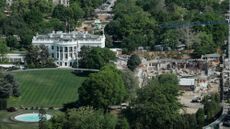 The White House ballroom construction in progress