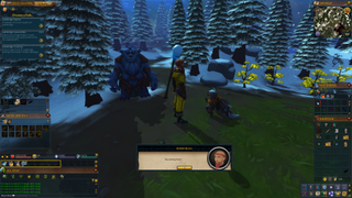 A screenshot of a yeti adventure in RuneScape.