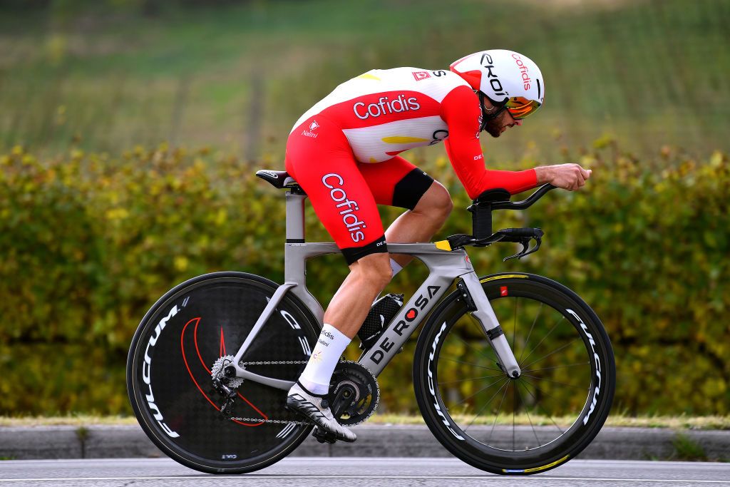 Nathan Haas during the stage 14 time trial at the Giro d'Italia