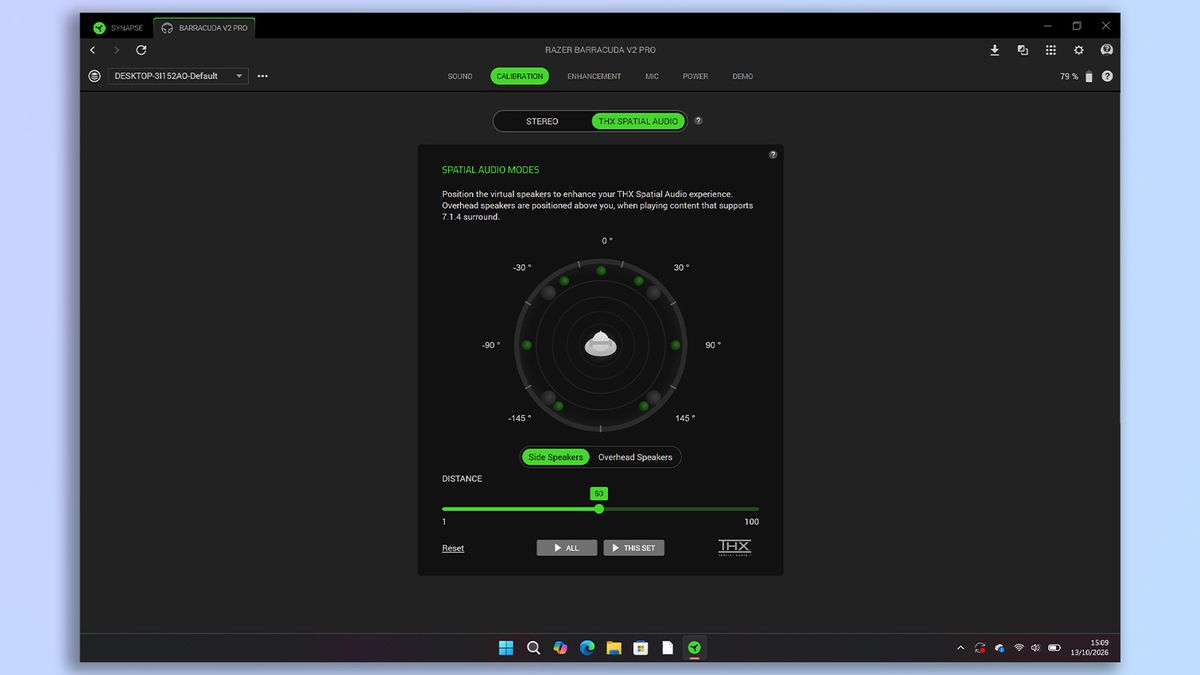 Razer Synapse and Razer Audio app screenshot