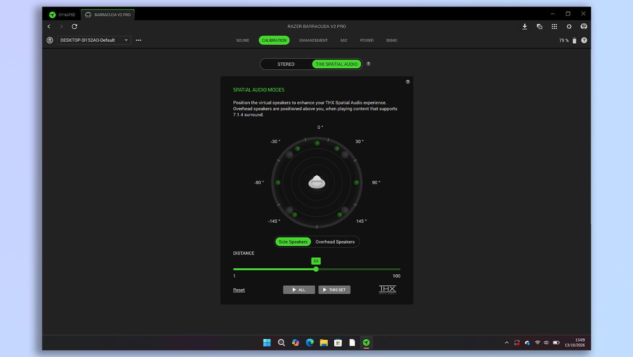 Razer Synapse and Razer Audio app screenshot