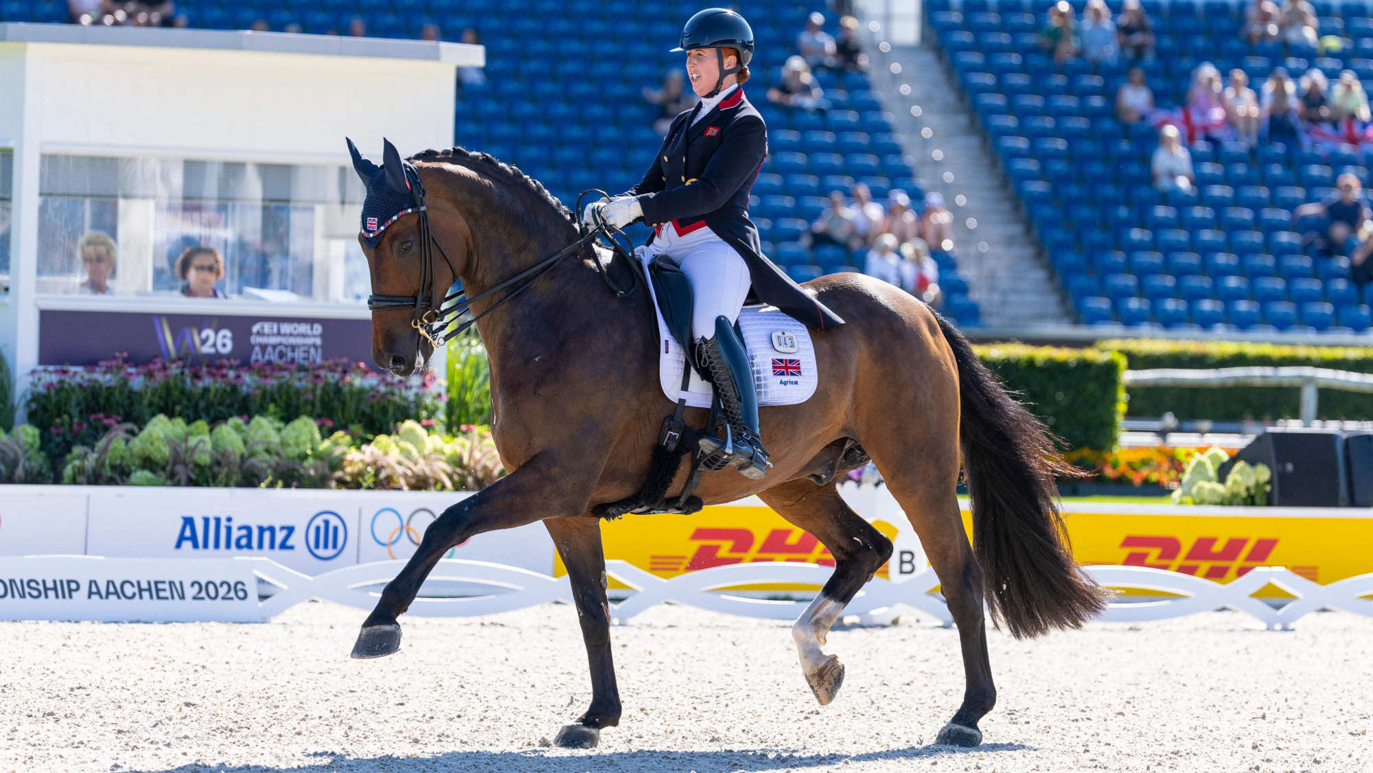 Becky Moody riding Jagerbomb at the 2026 World Championships in Aachen