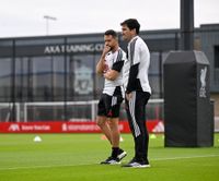 Andoni Iraola head coach of Liverpool during a training session at AXA Training Centre on July 07, 2026 in Kirkby, England. (Photo by Andrew Powell/Liverpool FC via Getty Images)