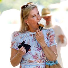 Duchess Sophie eating an ice cream cone
