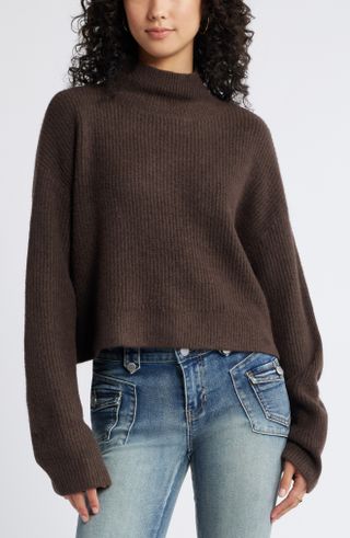 BP., Oversize Cozy Mock Neck Sweater