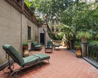 Outdoor terrace of NYC home