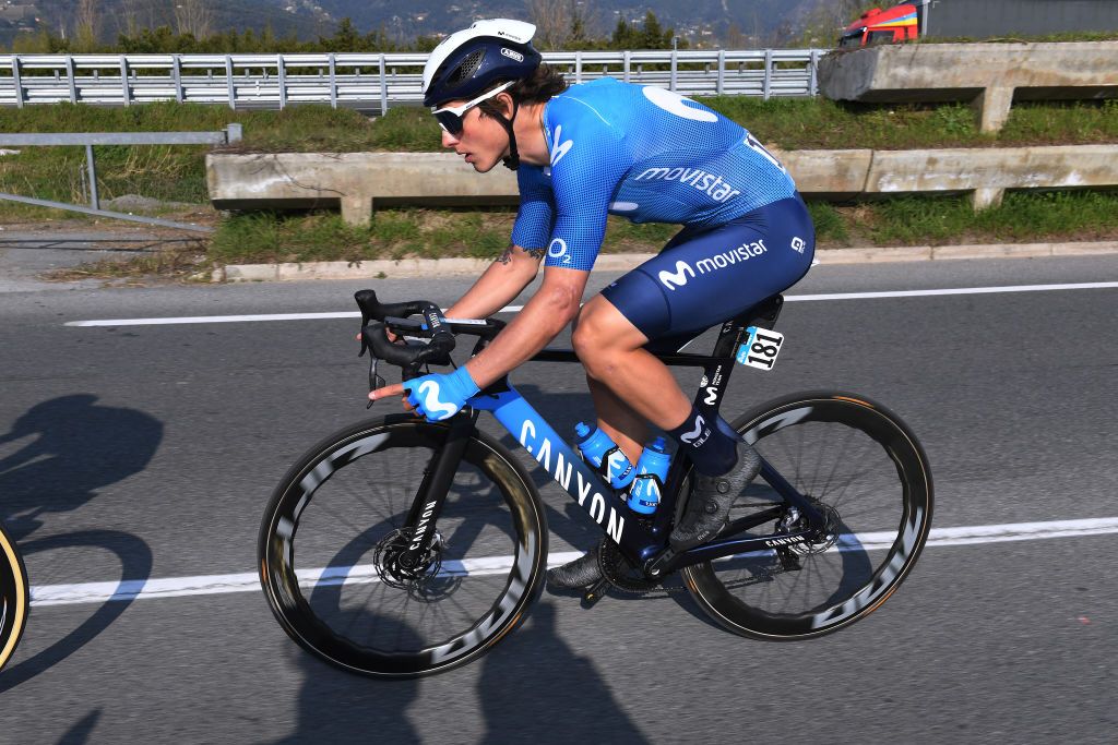 LIDO DI CAMAIORE ITALY MARCH 10 Ivan Garcia Cortina of Spain and Movistar Team during the 56th TirrenoAdriatico 2021 Stage 1 a 156km stage from Lido di Camaiore to Lido di Camaiore TirrenoAdriatico on March 10 2021 in Lido di Camaiore Italy Photo by Tim de WaeleGetty Images