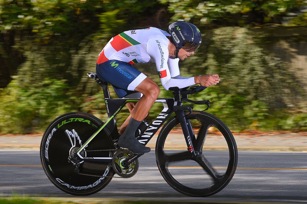 Nelson Oliveira (Portugal) was pushed off the podium into fourth