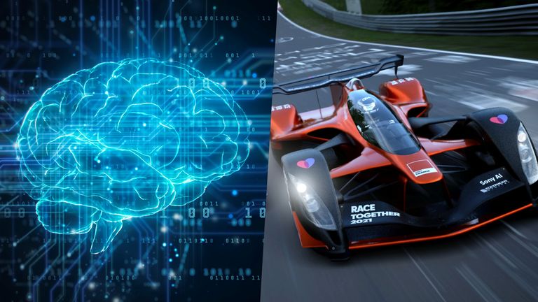 AI brain and formula one car in Gran Turismo 7