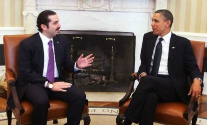 At a White House visit this week, President Obama offered his support to embattled Lebanese Prime Minister Saad Hariri.