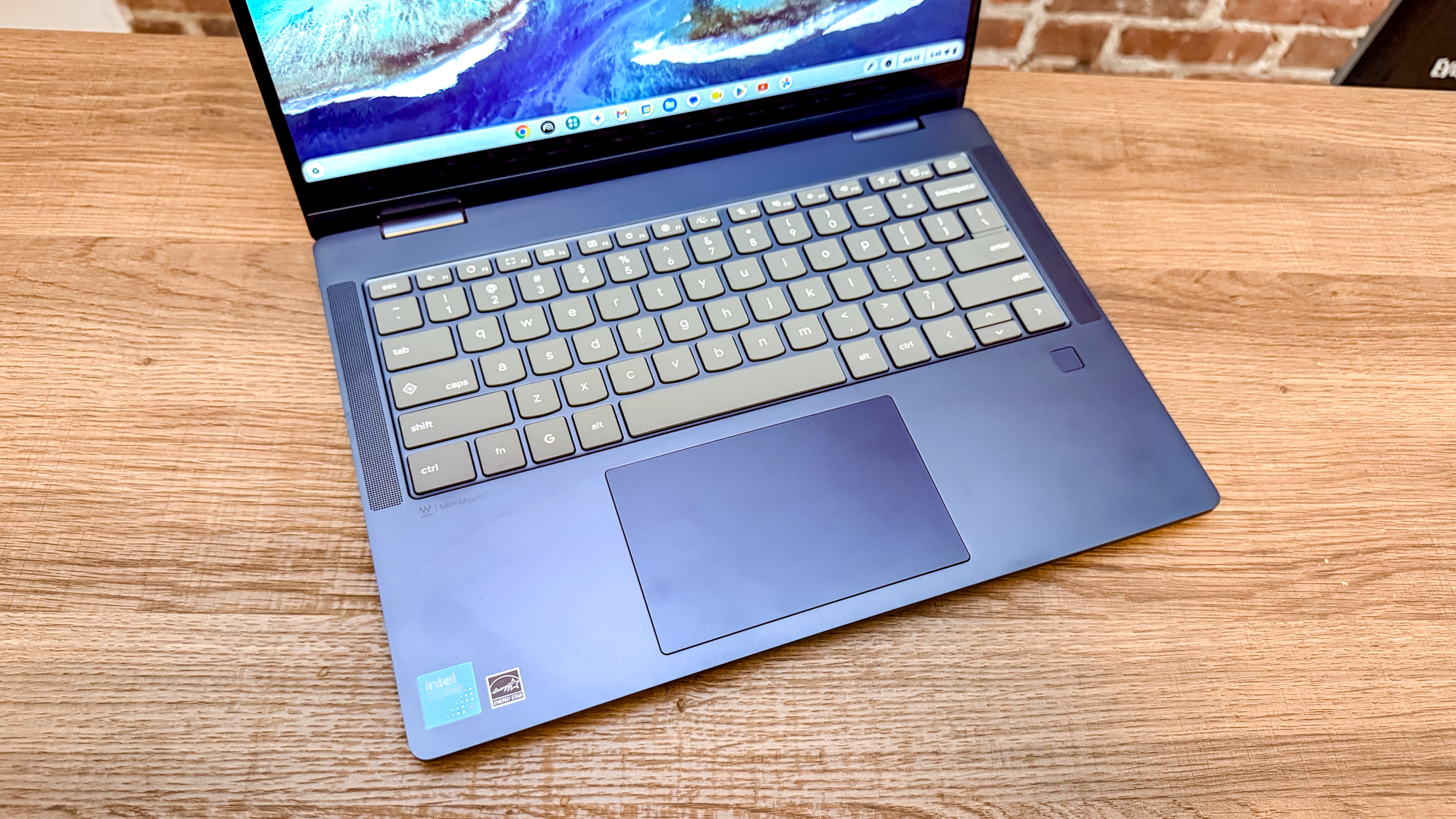 The keyboard and trackpad on the Lenovo Chromebook Plus 2-in-1 Gen 10