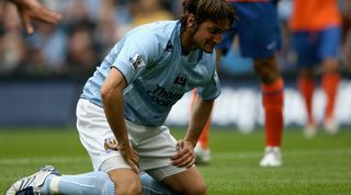 MANCHESTER, ENGLAND - AUGUST 4: Rolando Bianchi of Manchester City shows his dejection during the friendly match between Manchester City and Valencia at the City of Manchester stadium on August 4, 2007 in Manchester, England. (Photo by Clive Brunskill/Getty Images)