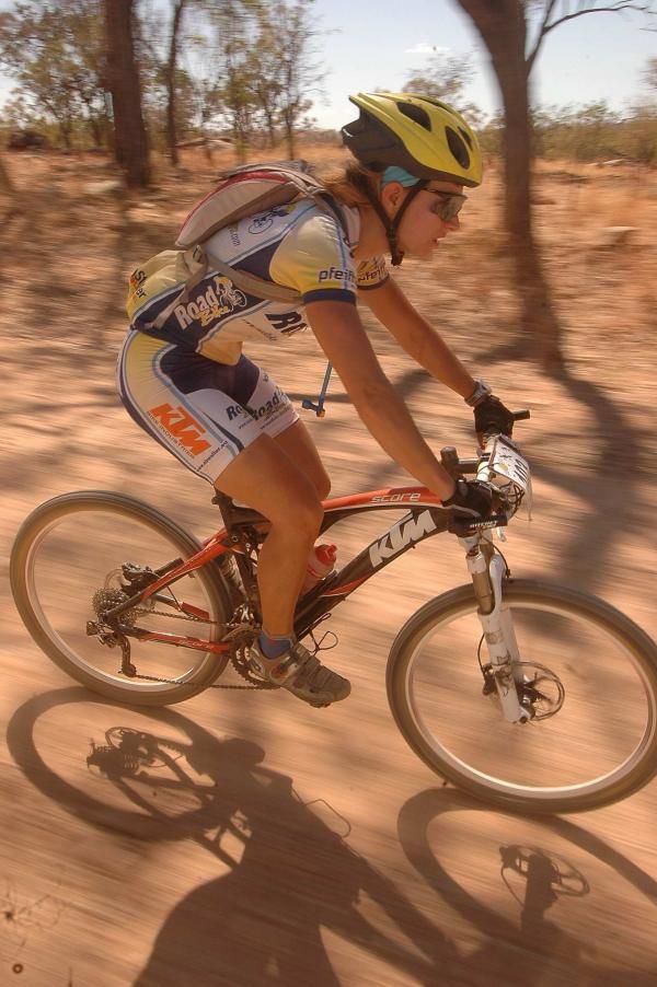 Lisa Pleyer still riding fast in second place.