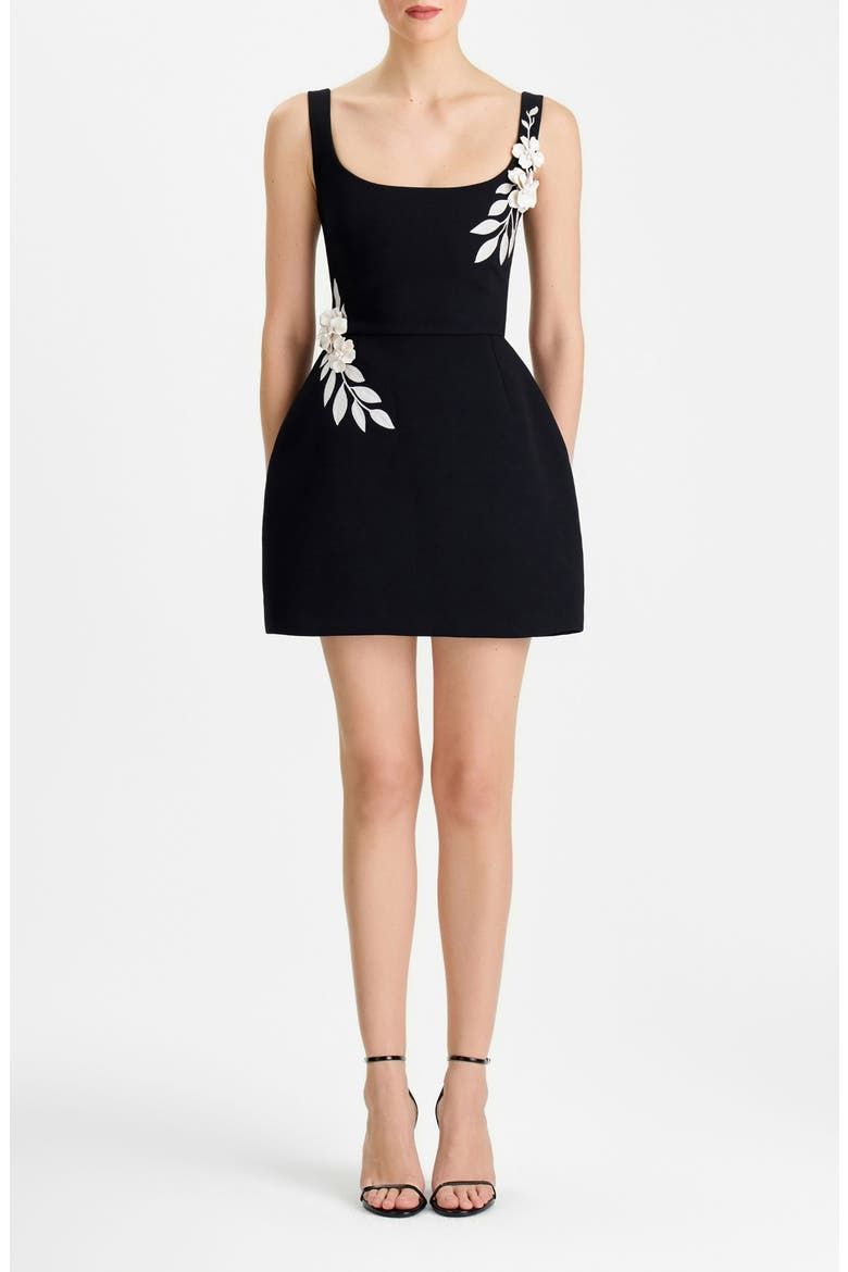 Lana Floral Appliqué Fit & Flare Cocktail Minidress