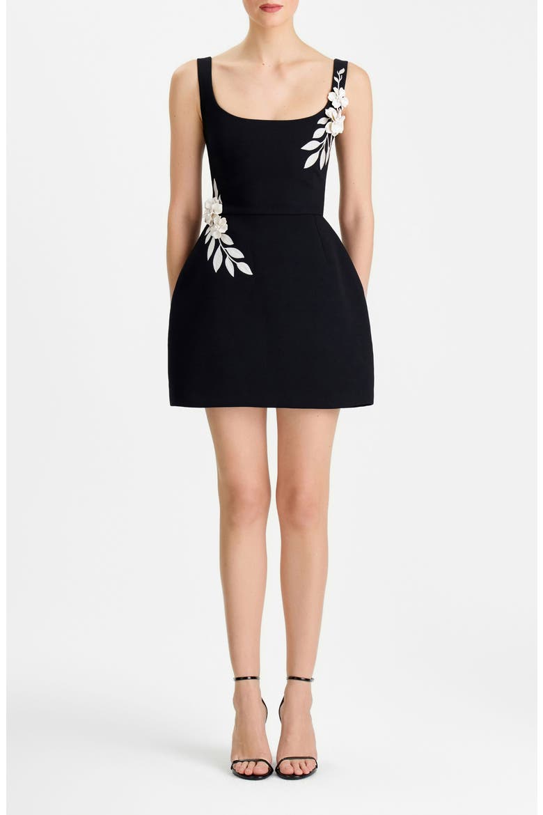 Lana Floral Appliqué Fit & Flare Cocktail Minidress