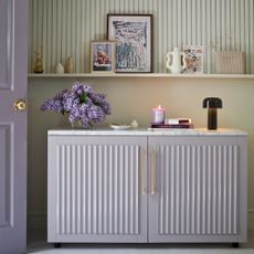 IKEA BESTA with DIY fluted panelling and gold hardware